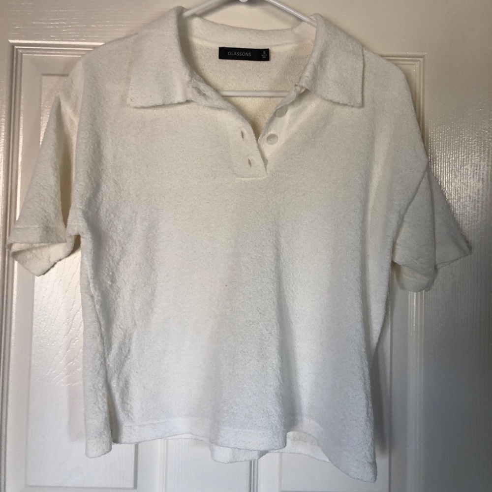New glassons cropped polo tee